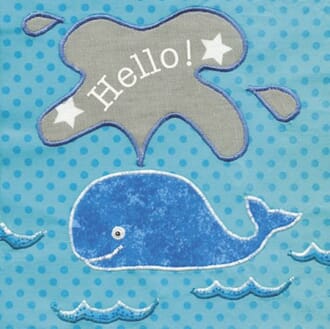 Doble kort 100x100, Small Fry, Whale