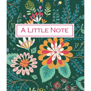 Minikort JODDS, Little Note, blomstrete, grønn