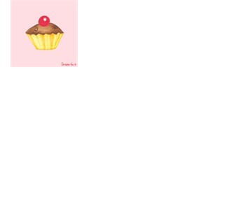 Kort 100x100, Christopher Vine Design, "Cupcake"
