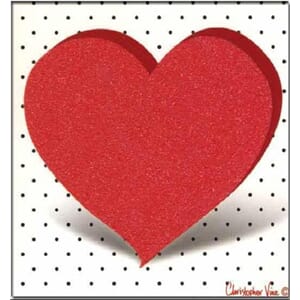 Kort 100x100, Christopher Vine Design, "Big Red Heart"