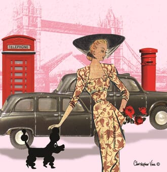 Kort 100x100, Christopher Vine Design, "London"