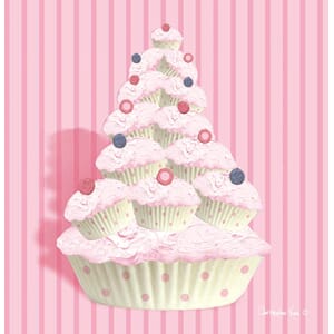 Kort 100x100, Christopher Vine Design, "Pink Hearts"