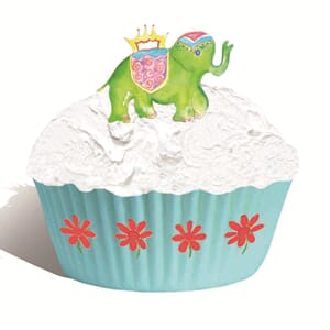 Kort 100x100, Christopher Vine Design, "Elephant Cupcake"