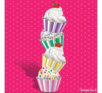 Kort 100x100, Christopher Vine Design, "Towering Cupkakes"