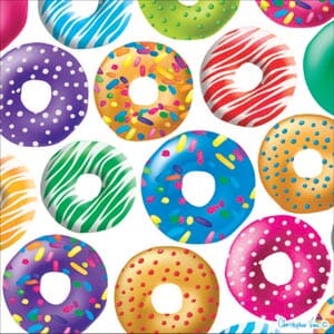 Kort 100x100, Christopher Vine Design, "Doughnut Delight"