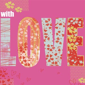 Kort 100x100, Mini Portfolio, With Love