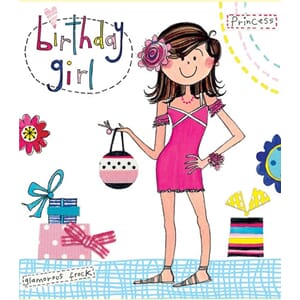 Minikort Rachel Ellen Designs, 85x75, jente med veske