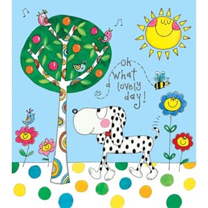 Minikort Rachel Ellen Designs, 85x75, hund og tre