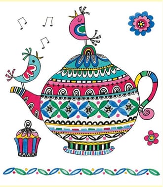 Minikort Rachel Ellen Designs, 85x75, tekanne