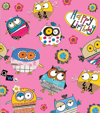Minikort Rachel Ellen Designs, 85x75, HB ugler