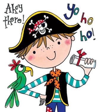 Minikort Rachel Ellen Designs, 85x75, Yo Ho Ho Pirate