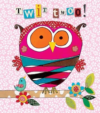 Minikort Rachel Ellen Designs, 85x75, Owl Twit Twoo