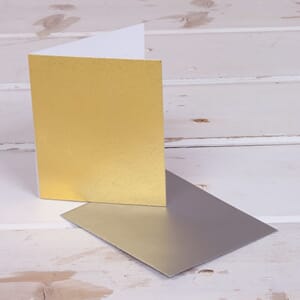 Minikort, Soul, 70x85, metallisk, gull