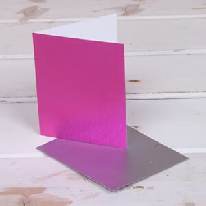 Minikort, Soul, 70x85, metallisk, rosa