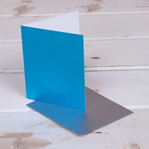 Minikort, Soul, 70x85, metallisk, blått
