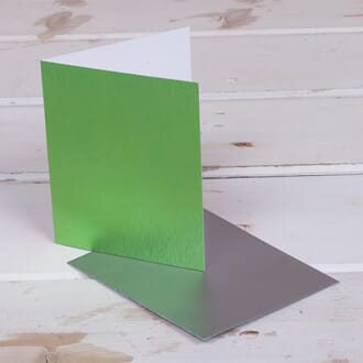 Minikort, Soul, 70x85, metallisk, grønt