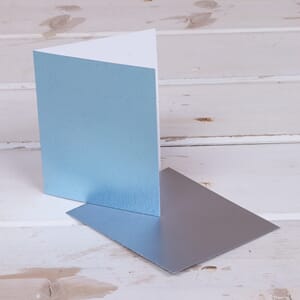 Minikort, Soul, 70x85, metallisk, baby blått