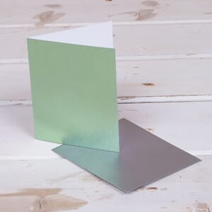 Minikort, Soul, 70x85, metallisk, lysegrønt