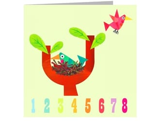 Minkort 71x71mm, The Square Card Co, Numbers
