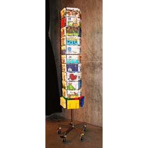 Golvstativ klaffekort, 50 lommer. NY TYPE.