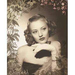 Kort 12x17cm "Twinset and Pearls" , portrett I