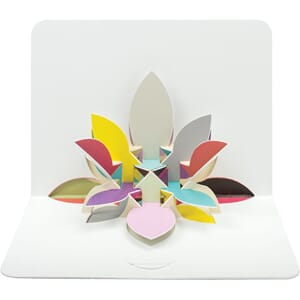 Kort, utbrettbart 3D, FORM, Flower
