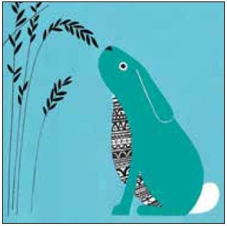 Doble kort,150x150, Doodle Block, Doodle Rabbit