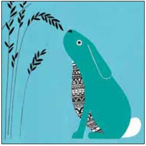 Doble kort,150x150, Doodle Block, Doodle Rabbit