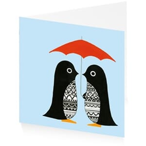 Doble kort,150x150, Doodle Block, Doodle Penguins