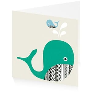 Doble kort,150x150, Doodle Block, Doodle Whales