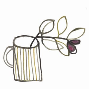 Kunstkort 160x155mm, Jessica Cooper, Flower Bud