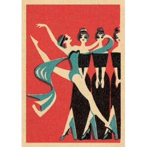 Doble kort,120x170, Vintage Matchbox, Dancer with Scarf