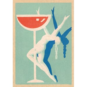 Doble kort,120x170, Vintage Matchbox, Dancing Performer