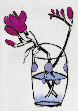 Kunstkort 170x120mm, Richard Spare, Freesias for Spring