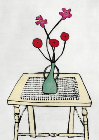 Kunstkort 170x120mm, Richard Spare, Cane Table