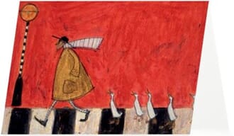 Kunstkort 120X170mm, Sam Toft, Crossing with Ducks