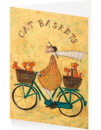 Kunstkort 120X170mm, Sam Toft, Cat Baskets