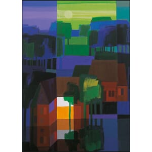 Dobbelt kort, 12x17, Ton Schulten, Leente an het water