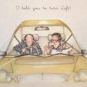 Dbl kort 15x15cm,"Loving Life Together" I told you to turn l