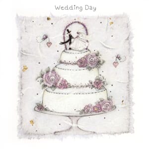 Doble kort 150x150mm, "Whispers on Wings", Wedding Day
