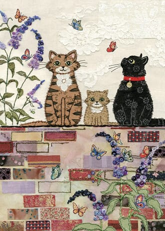Doble kort 167x118, Amy`s Cards, Cats on a Wall