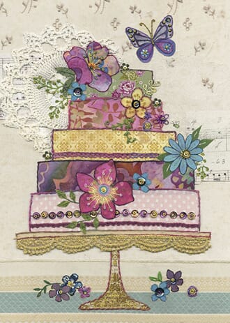 Doble kort 167x118, Amy`s Cards, Flower Cake