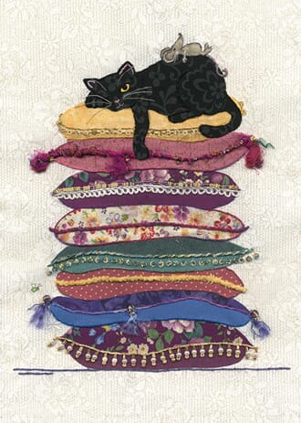 Doble kort 167x118, Amy`s Cards, Cat Cushions
