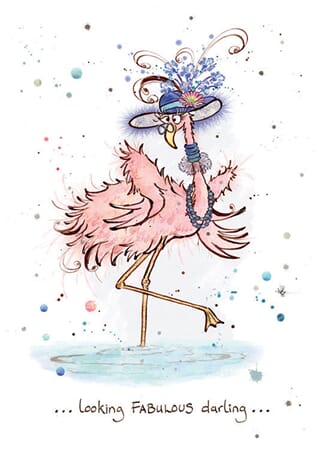 Kort 167x118, BUG ART, Animal Splats, Flamingo