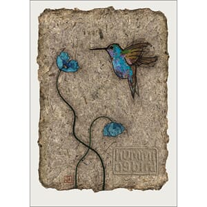 Kort 167x118, Paper & Foil, "Hummingbird"