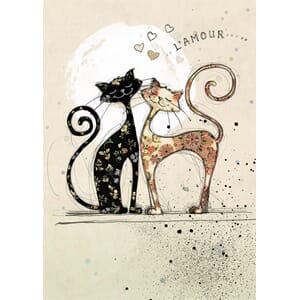 Doble kort 167x118, Black Ink, Two Lovecats