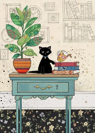 Doble kort 167x118, Black Kitties, Table Kitty
