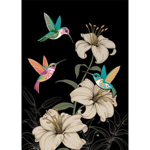 Doble kort 167x118 BUG ART, Jewels, Three Hummingbirds