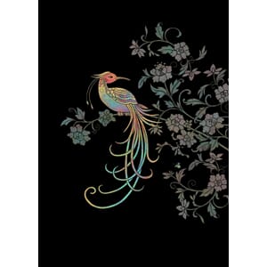 Kort BUG ART,Jewels "Bird of Paradise"