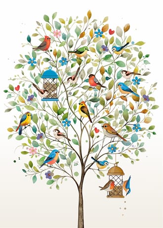 Kort 167x118, Portfolio, Tree of Birds